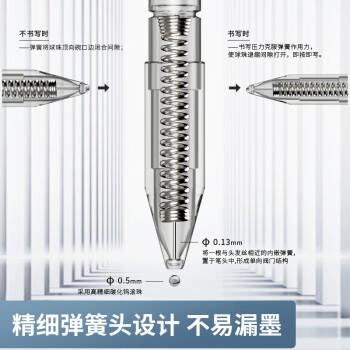 晨光（M&G）文具K35按动中性笔学生0.5黑笔签字笔商务子弹头考试专用水笔高颜值办公用品黑色30支/盒 商品图1