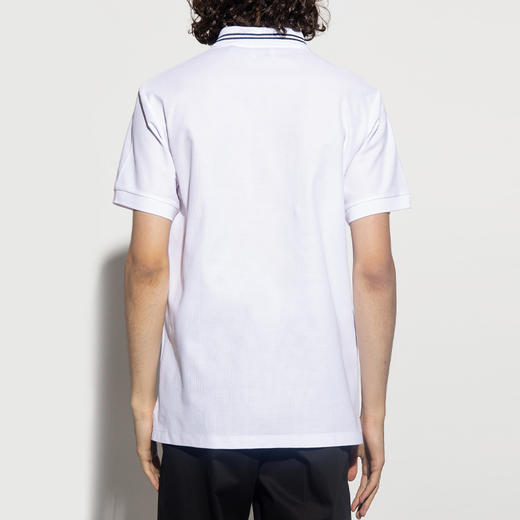 BURBERRY 巴宝莉 男士马术骑士徽标棉质短袖Polo衫 白色 8070774 A1464 商品图2