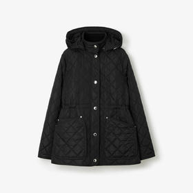 【二】BURBERRY 巴宝莉 女士菱形绗缝尼龙夹克外套棉服 黑色 8070967 A1189