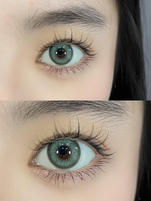 SinceCon 修罗绿 月抛 2片 14.2mm 参考着色13.4mm 基弧8.5 含水40% 新锐国货 商品图3