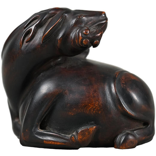 清 黄杨木雕鹿衔灵芝摆件 商品图5