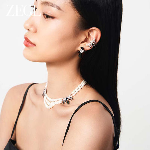 【zegl耳妆盘】为爱加冕系列耳环女耳钉原创设计耳夹结婚配饰礼物 商品图3