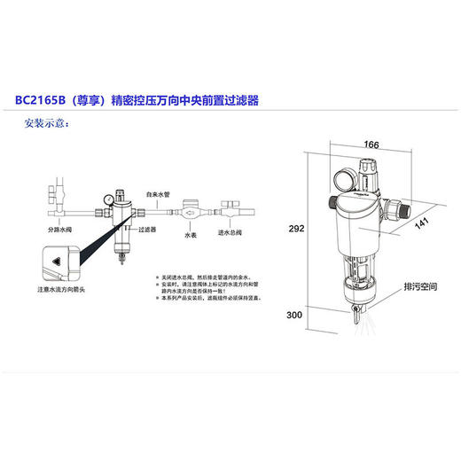 TOCLAS前置过滤器BC2165B(尊享）精密控压万向中央前置过滤器 商品图3