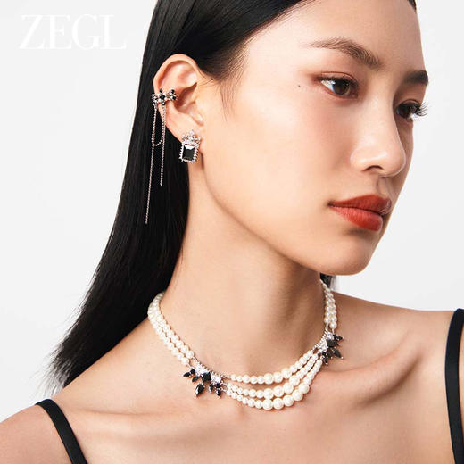 【zegl耳妆盘】为爱加冕系列耳环女耳钉原创设计耳夹结婚配饰礼物 商品图2