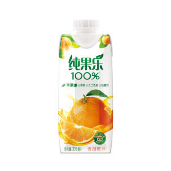 百事可乐纯果乐 100%果汁 橙汁纯果汁 330ml*12盒 商品图5