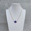 订购6个月到｜Gripoix Paris-Delicate Flower-深蓝色 花朵 项链［法国设计师］ 商品缩略图3