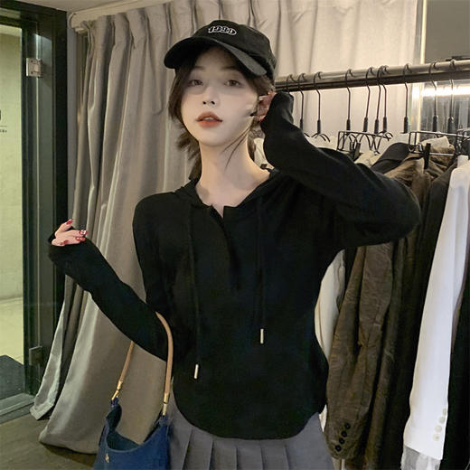 Im Presionismo半弧连帽长袖衫 商品图4