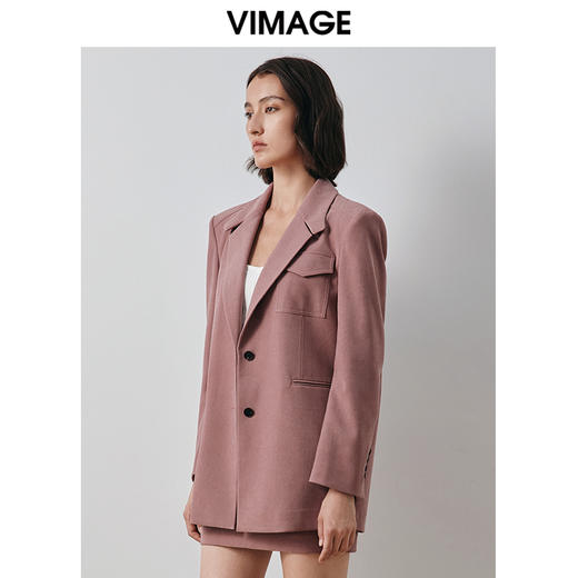 VIMAGE纬漫纪秋季新款气质帅气职业百搭显瘦西装外套V2003610 商品图3