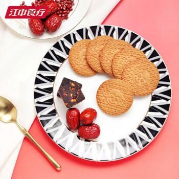 江中猴姑猴头菇饼干红枣红豆红糖女性早餐休闲零食黑五720g 商品图1