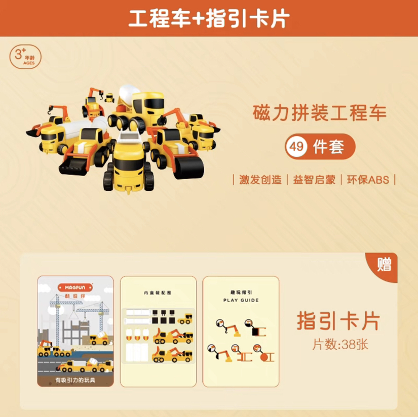 酷彼伴MAG-1988火星团队系列-工程车家庭款