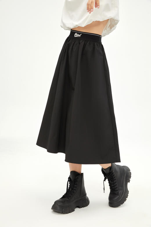 【XS1M1】有兰 酷感抽褶伞裙半身裙IM3SK01 商品图5