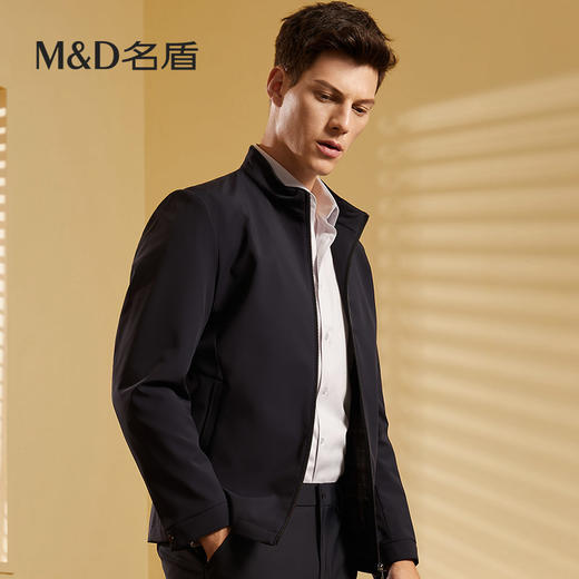 【三防面料】MD名盾男休闲夹克立领四面弹秋季商务行政外套91565 商品图4
