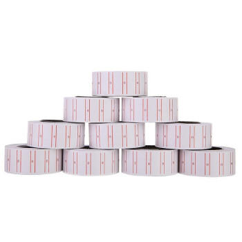 天章 （TANGO）通用单排标价纸21.5*12mm 600张/卷 10卷/筒 打码纸价签纸打价纸 价格标签贴纸打码机标签纸 商品图0