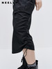 NEELLY纳俪商场同款工装半身裙女2023早秋新款黑色复古中长款半裙N23072E01051 商品缩略图1