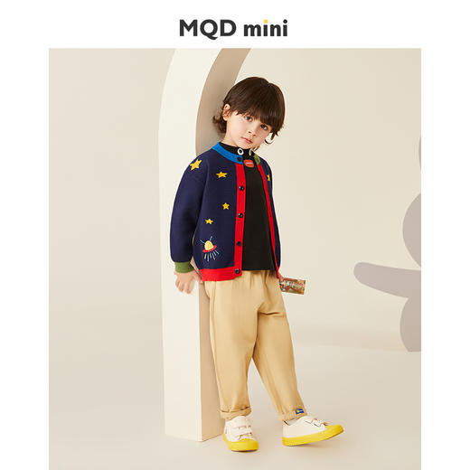 【加厚】【90-140】【MQDmini】MQD马骑顿旗下儿童针织衫外套男童毛衣开衫 商品图3