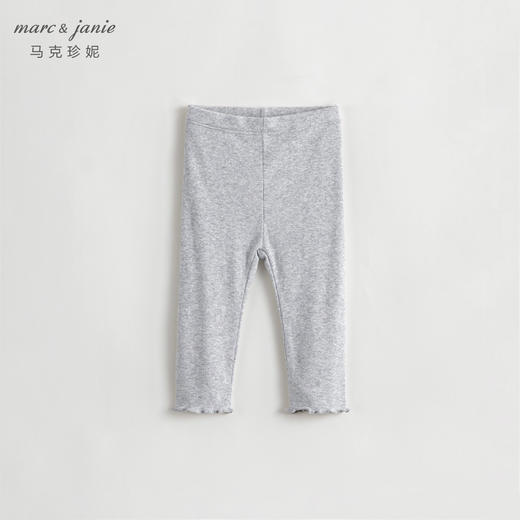 马克珍妮秋装女童木耳边弹力针织打底裤231891 商品图3