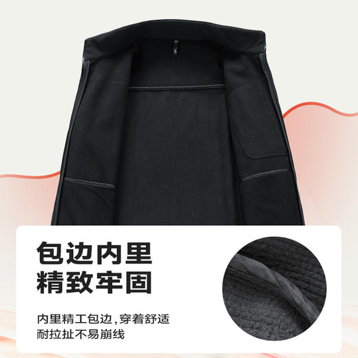 【新款DTH】大依优型大码立领夹克薄绒内里外套男宽松加肥加大码休闲上衣胖子肥佬Y 商品图3