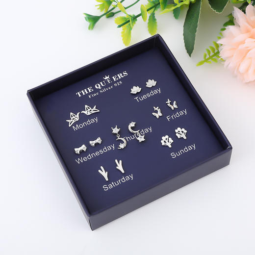 【一周耳钉女小众设计感耳饰】2023年新款潮韩国气质简约学生耳环女，设计精巧，款式多样，一周不重样。 商品图9