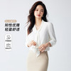 【系带领口】罗蒙女式长袖衬衫时尚优雅简约百搭气质V领通勤女衬衫 商品缩略图2