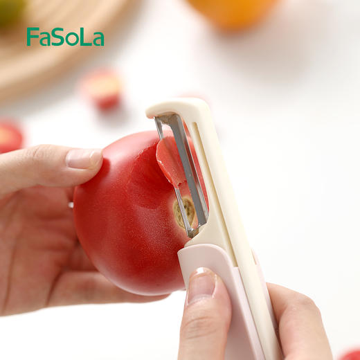 FaSoLa 多功能水果刀家用二合一削皮刀刮皮器便携切水果刀去皮神器 商品图11