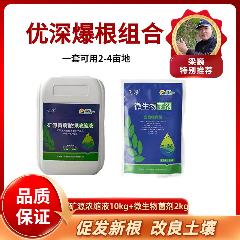 优深爆根组合  矿源黄腐酸钾浓缩型+微生物菌剂   粗发根系改良土壤