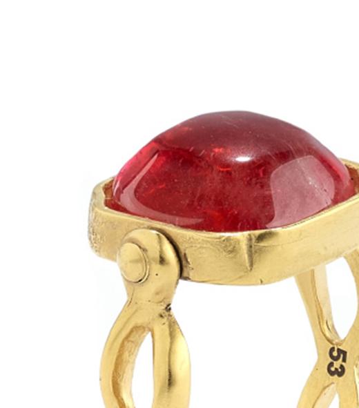 Goossens  水晶/红晶方形CABOCHONS戒指 商品图6