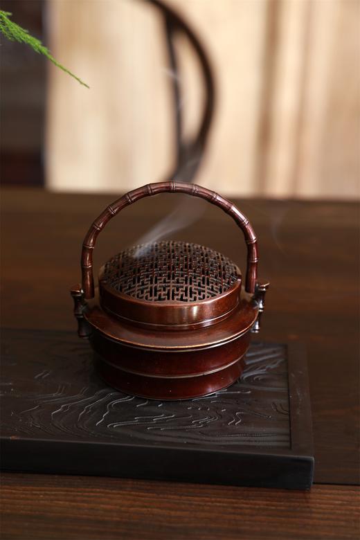 万字纹紫铜手提炉 商品图0