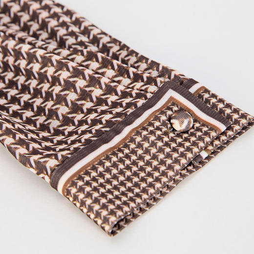 NG807斯尔丽瑟俪2023秋季新款定位弹力印花高腰节显瘦长袖A摆连衣裙 商品图4