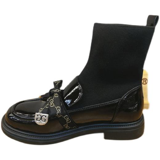 豪行秋冬季新款女单靴21301226专柜正品真皮时尚英伦低跟女鞋 商品图4