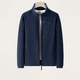 【新款DTH】大依优型大码立领夹克薄绒内里外套男宽松加肥加大码休闲上衣胖子肥佬Y