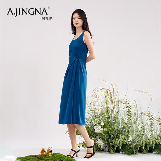 【商场同款】阿菁娜方领设计感吊带连衣裙A30X112089 商品图1