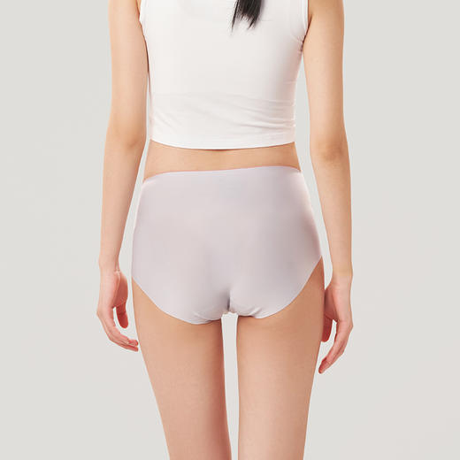 都市丽人基础系列随意裁零感无痕平角女士内裤新年本命年红品中腰平角裤LK35H8 商品图3