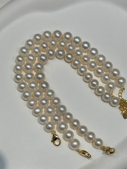 811-9 后无来着 黄金点位8-8.5正圆强光微瑕 珍珠手链 经典 四季皆宜 商品图11