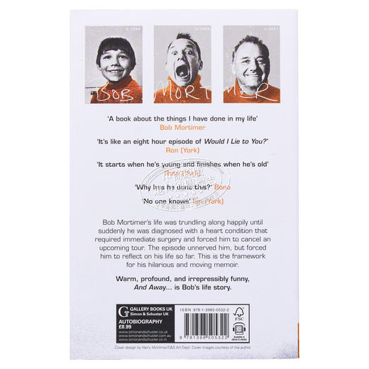 【中商原版】遥望 鲍勃 莫蒂默自传 英文原版 And Away Bob Mortimer 人物传记 商品图1