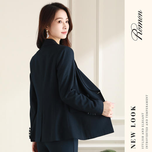 【简约精致】罗蒙女式西服商务通勤经典百搭舒适长袖西服外套女 商品图3