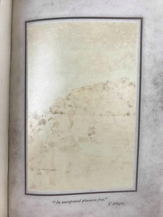 约19世纪后期 弥尔顿诗集 6幅手工贴图 漆布精装32开 商品图9