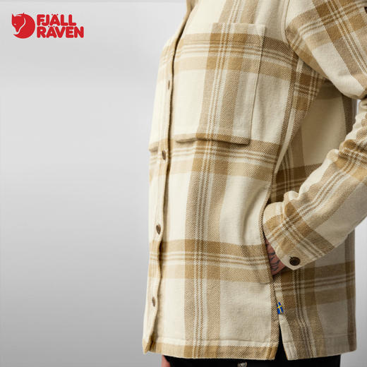 北极狐法兰绒格纹衬衫女士纯棉舒适宽松日常外套 86986 商品图4