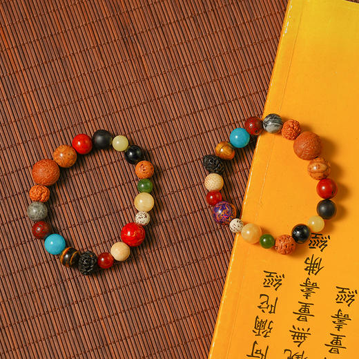 菩提、碧玉、玛瑙、檀木，多宝十八籽手串，好看又好盘 商品图1
