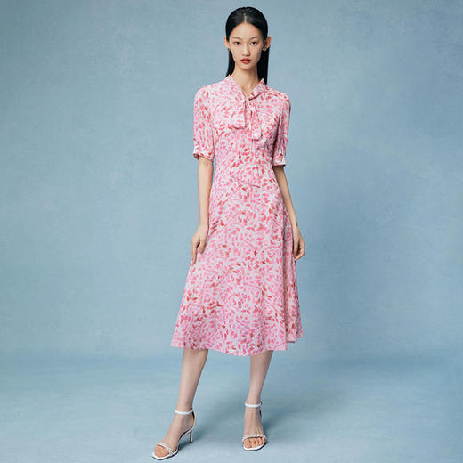 海棠印花连衣裙 商品图0