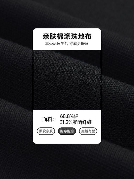 骆驼男装重磅polo衫男士长袖2023春秋季款简约宽松日系翻领t恤男 M13CA5E027 商品图2