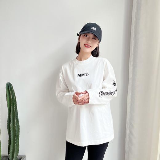 早秋新款手臂字母印花圆领宽松长袖T恤卫衣男女同款 商品图2