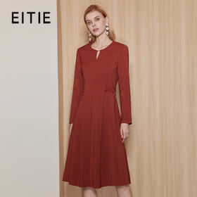 EITIE爱特爱秋季新款优雅收腰显瘦连衣裙7107822