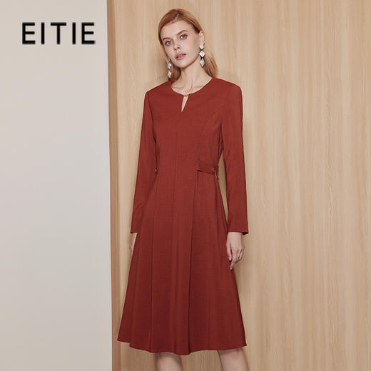 EITIE爱特爱秋季新款优雅收腰显瘦连衣裙7107822 商品图0
