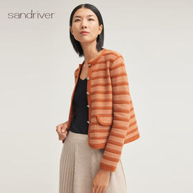 羊绒提花小香风女外套SJF95W561K