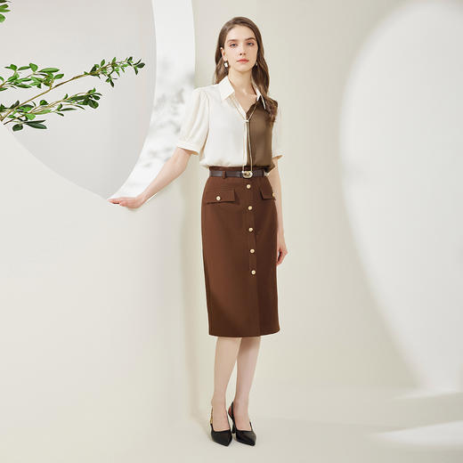 NG501斯尔丽瑟俪2023秋季新款高级白领气质百搭显瘦半裙 商品图3