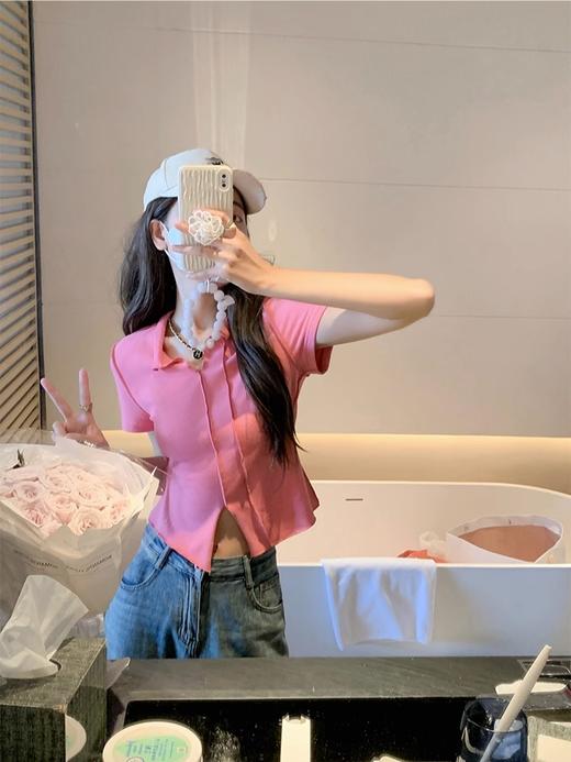 <曾小咸推荐>微信粉丝秒杀专场 仅此今天 卖完下架 正肩短袖t恤修身显瘦别致甜辣小上衣 日常69.99 立减30  秒杀39.99！！ 商品图5