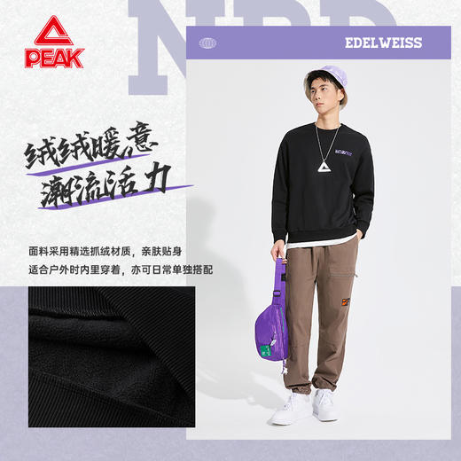 匹克2023秋季新款潮流系列圆领抓毛卫衣DF633560 商品图2