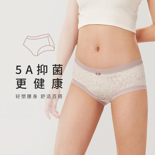 都市丽人健康系列人棉宽版包覆平角女士内裤中腰平角裤LK35E7 商品图0