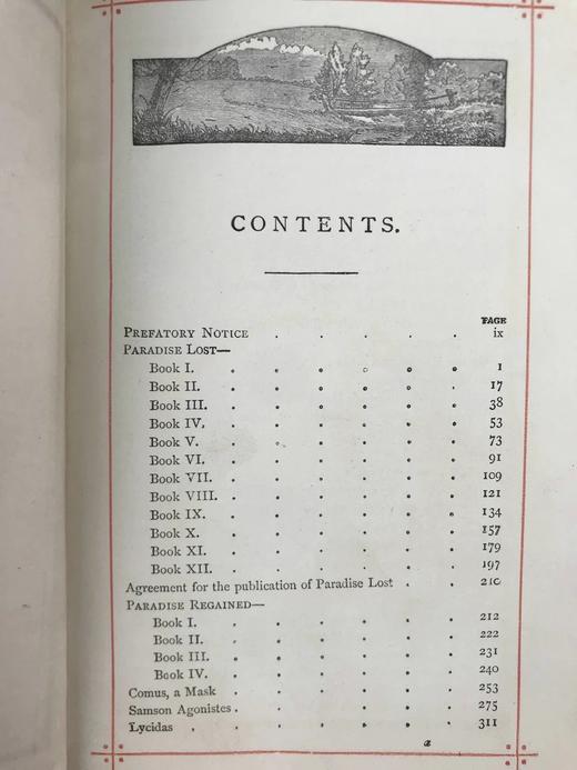 约19世纪后期 弥尔顿诗集 6幅手工贴图 漆布精装32开 商品图4