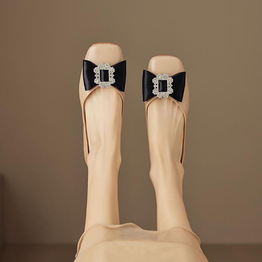 真皮方头蝴蝶结，复古休闲平底鞋OFSM-OF6786 商品图12